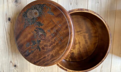 煎茶道具　彫入の茶櫃