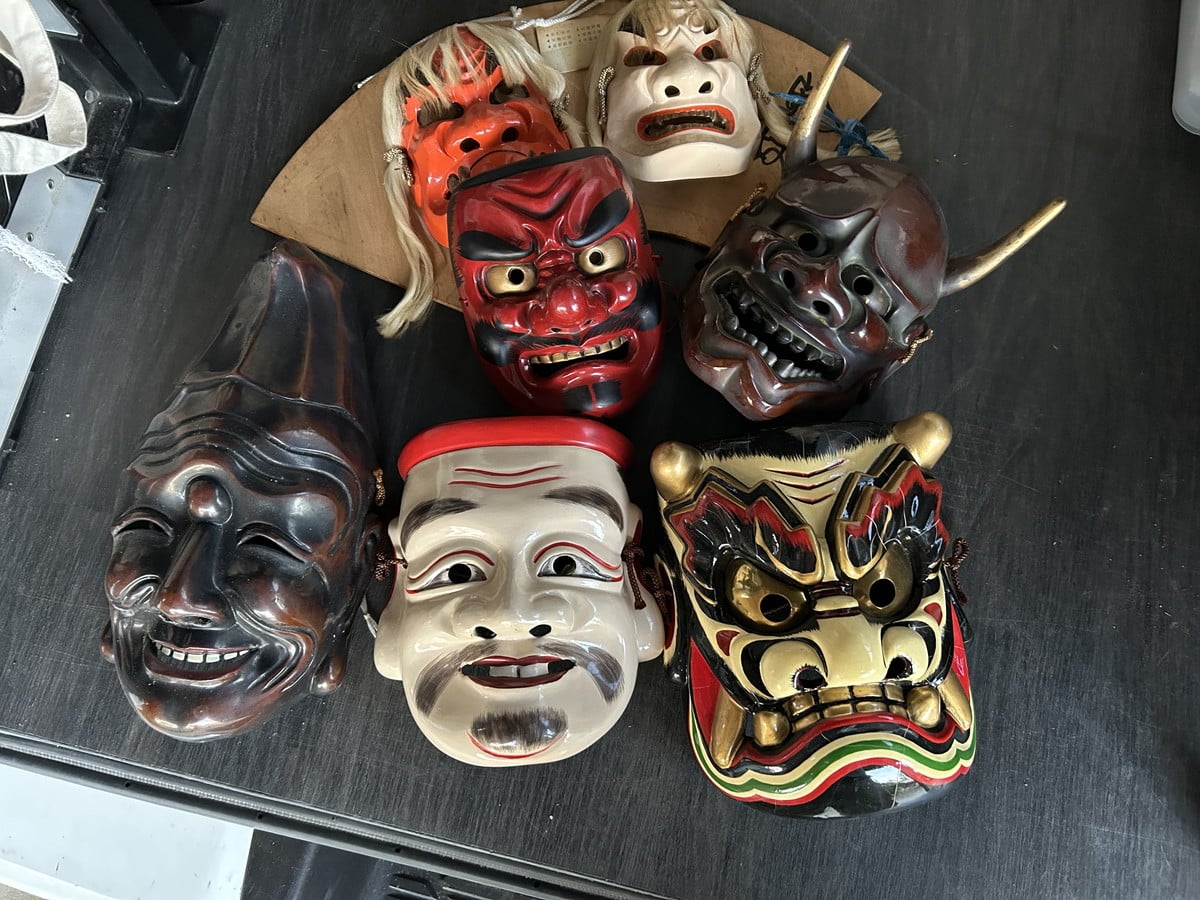 備中神楽面など
