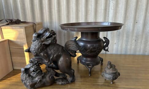 銅製の置物 花器 香炉 出張買取 岡山市北区