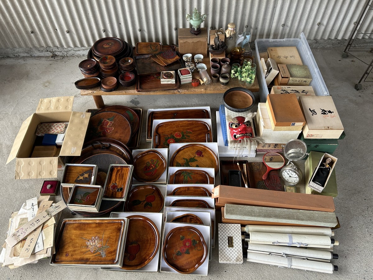 岡山市北区にて烏城彫、骨董品などを買取