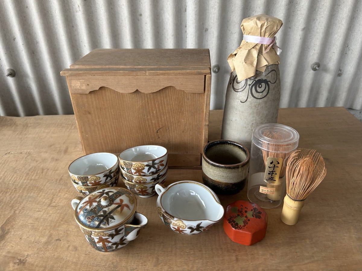 九谷焼の煎茶器、古瀬戸の徳利、茶道具 買取 岡山市北区